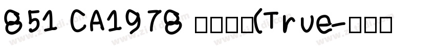 851 CA1978 常规斜体(True字体转换